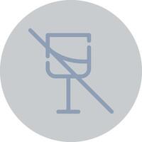 No Wine Creative Icon Design vector