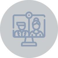 Online Interview Creative Icon Design vector