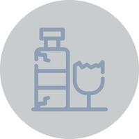 Glass Bottle Creative Icon Design vector