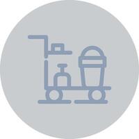 Cleaning Cart Creative Icon Design vector