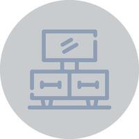 Tv Stand Creative Icon Design vector