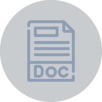 Doc File Format Creative Icon Design vector