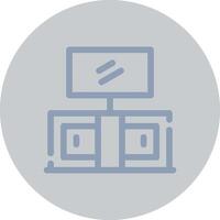 Tv Stand Creative Icon Design vector