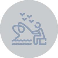 Trolling Creative Icon Design vector