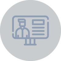 Online Lecture Creative Icon Design vector