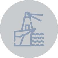 Lighthouse Landscape Creative Icon Design vector