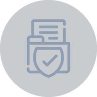 Secured Backup Creative Icon Design vector