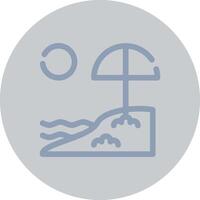 Beach Landscape Creative Icon Design vector