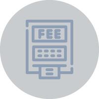 ATM Fees Creative Icon Design vector