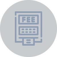 ATM Fees Creative Icon Design vector