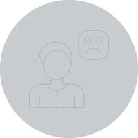 Sad Creative Icon Design vector