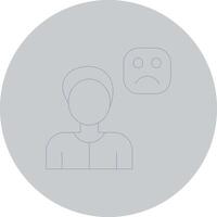 Sad Creative Icon Design vector