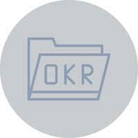 Okr Folder Creative Icon Design vector