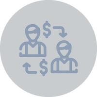P2P Lending Creative Icon Design vector