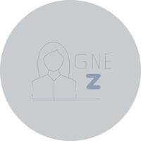 Gen Z Female Creative Icon Design vector