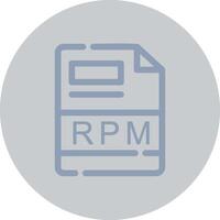 RPM Creative Icon Design vector