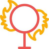 Fire Ring Creative Icon Design vector