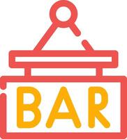 Bar Sign Board Creative Icon Design vector