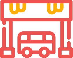 Bus Stop Creative Icon Design vector