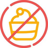 No Sweets Creative Icon Design vector