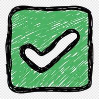 Checkbox icon. User interface concept. Checkbox doodle hand drawn icon. User interface icon hand drawing sketch symbol vector