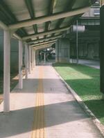 Perspective of  side walk view in city of Malaysia photo