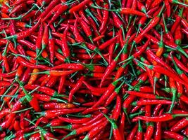 rojo caliente chile pimientos textura antecedentes. cerca arriba ver con Copiar espacio para diseño foto