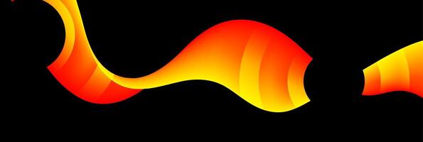 Abstract yellow and orange liquid waves futuristic background vector