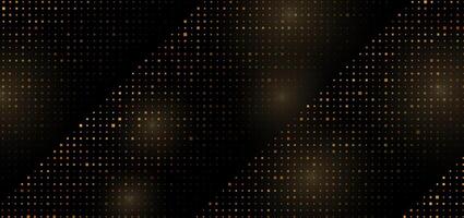 Golden dotted lines abstract tech geometric background vector