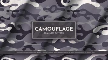 Seamless Camouflage Pattern. War Illustration. Traditional Military Texture. Army Modern Background vector