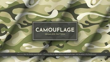 Seamless Camouflage Pattern. War Illustration. Traditional Military Texture. Army Modern Background vector