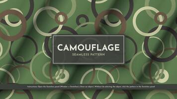 Set 5 Seamless Camouflage Patterns. War Illustration. Traditional Military Texture. Army Background vector