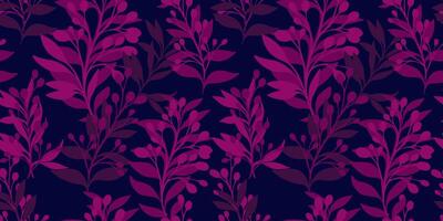 Bright burgundy shapes leaves, branches, stems seamless pattern. Artistic simple tropical botanical background. Vector hand drawn shape leaf. Design for fashion, fabric, textiles, printing