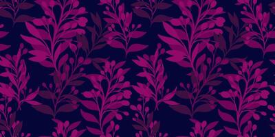 Bright burgundy shapes leaves, branches, stems seamless pattern. Artistic simple tropical botanical background. Vector hand drawn shape leaf. Design for fashion, fabric, textiles, printing