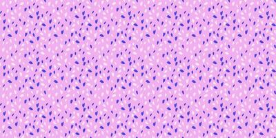 Trendy vibrant polka dots, drops, spots seamless pattern. Simple creative blue snowflakes, circles, leaflets, random dot, on a pink background. Vector hand drawn sketch tiny shape texture printing.