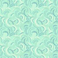 Stylized floral branches with tiny shapes dots, drops, spots seamless pattern. Monocrome green pastel background with abstract textured twisted stems. Simple monogram printing.Template for design vector