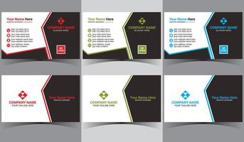 modern business card and creative business card corporate name card template vector