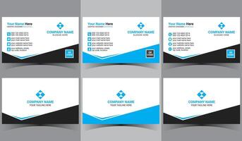 modern business card and creative business card corporate name card template vector