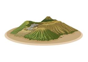 Bromo Mountain Indonesia Illustration Vector