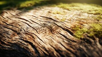 AI generated Textured Wood Bark Close-Up photo