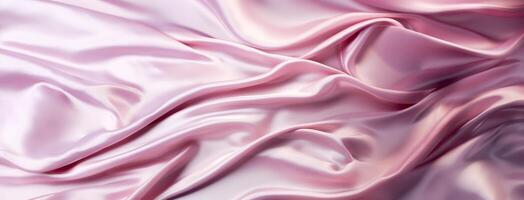 AI generated Satin Fabric Waves in Pastel Pink photo