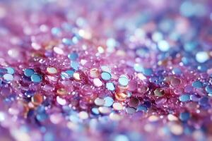 AI generated Close-up of Colorful Sequins Texture photo