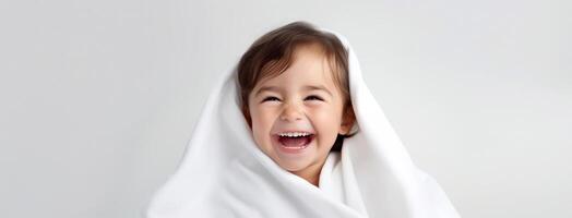 AI generated Joyful Toddler Playing Peek a Boo photo