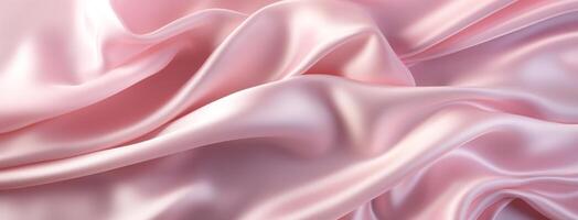 AI generated Soft Pink Satin Fabric Texture photo