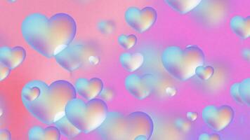 Animated Video Valentine's Day, Bubble Text and Abstract gradient balloon.