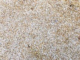 Top view of a sandy beach texture background  with copy space for design photo