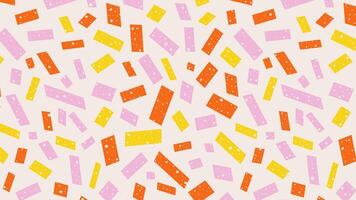 Funky abstract background with colorful confetti. Multi colored festive backdrop in pink, yellow and orange colors. Pop art style textures. Vector design layout for banners, flyers, posters