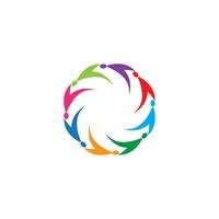 Community, network and social icon design template vector