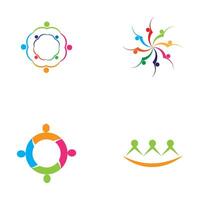 Community, network and social icon design template vector