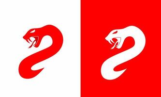 ilustración vector gráficos de modelo logo símbolo rojo serpiente